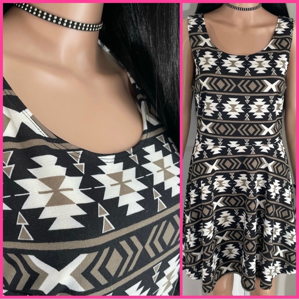 Vibe Sportswear Dress Aztec Design